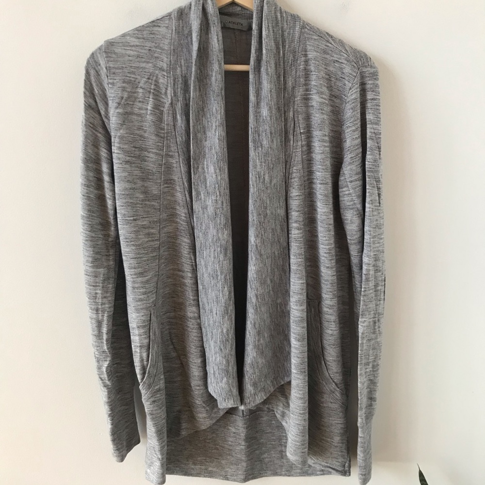 Athleta open front gray cardigan